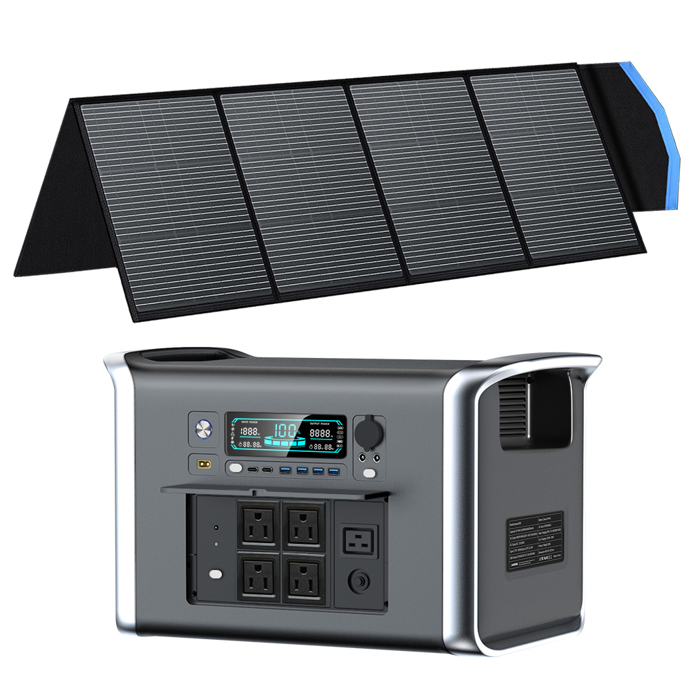 Solar Panel 200W - CTOLITY AP2000 2400W Taşınabilir Güç İstasyonu,