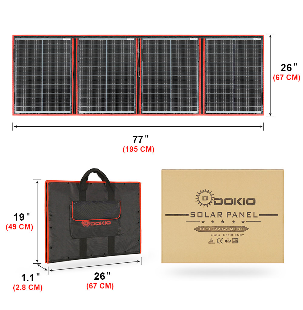 Dokio Marka Esnek Katlanabilir - Solar Panel 200W incelemesi ve fiyatı