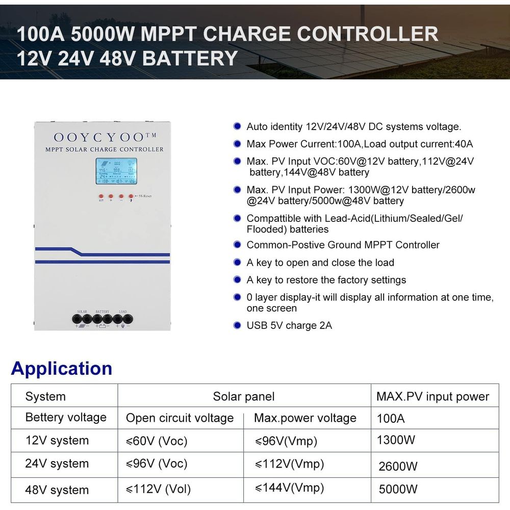 100 Amp MPPT Güneş Enerjisi Şa - Charge Controller Solar incelemesi ve fiyatı