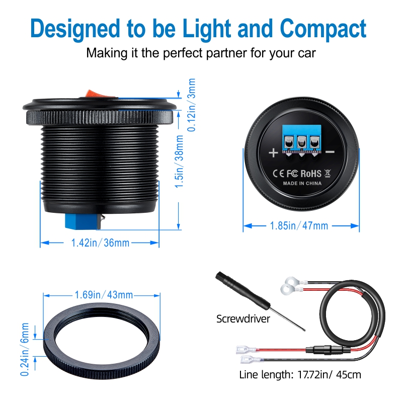 12v otomotiv usb 24v araba usb - Energy Monitor Meter incelemesi ve fiyatı